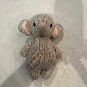 Cuddle & Kind Knit Grey Elephant Plush with Pink Ear Accents. So sweet!
